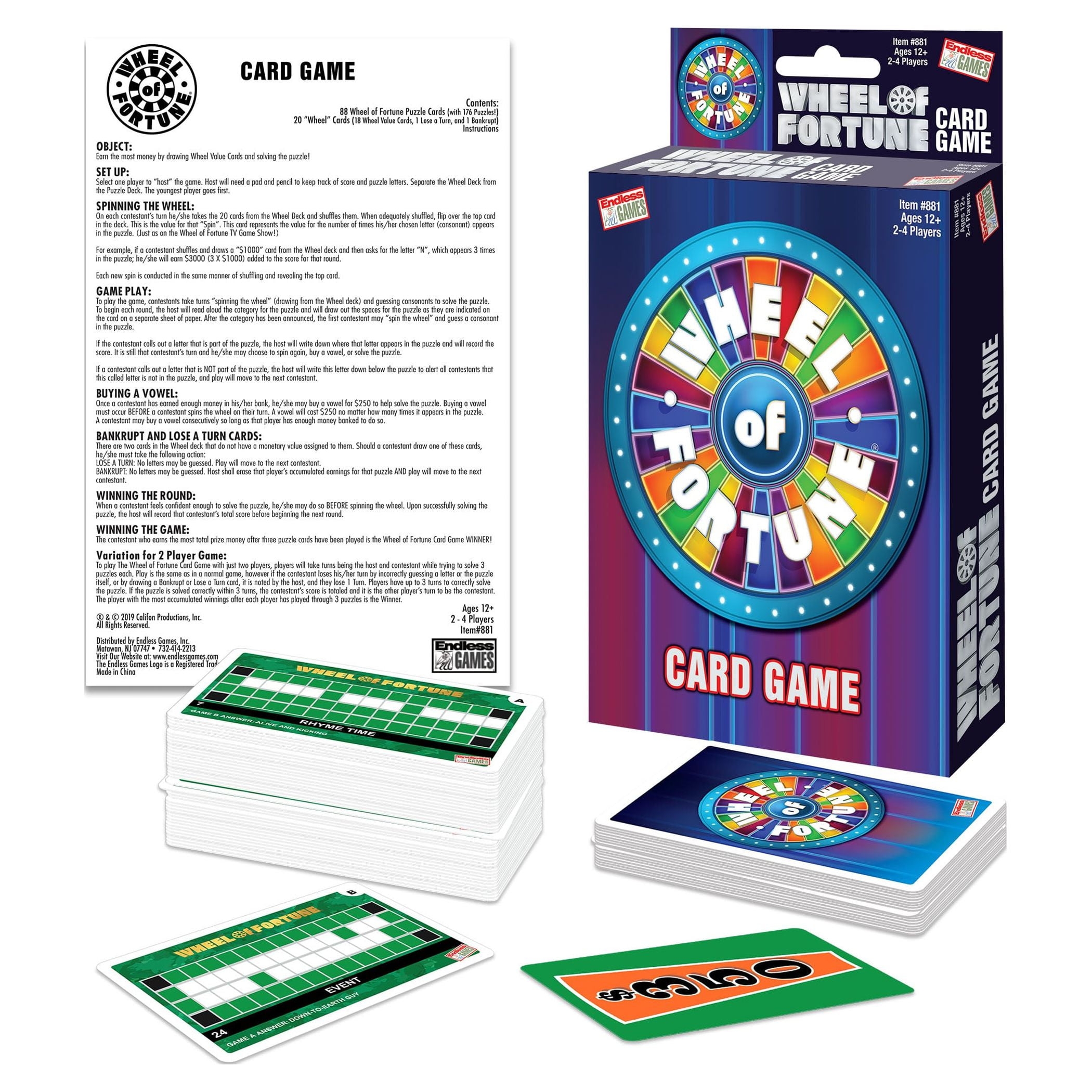 wheel of fortune game board game