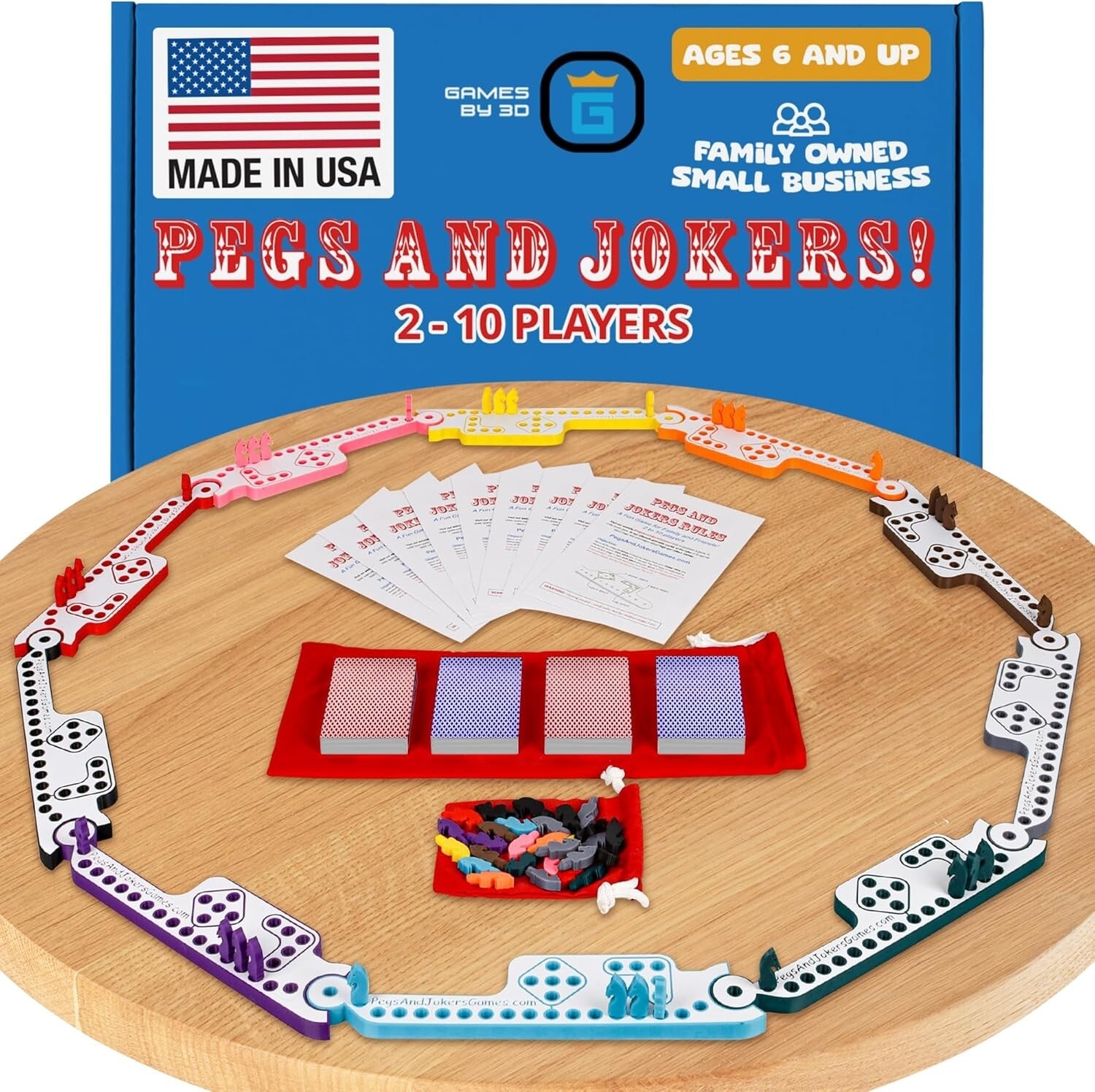 Engaging Pegs And Jokers Board Game With Horse Head Pegs Classic Strategy Fun EBay