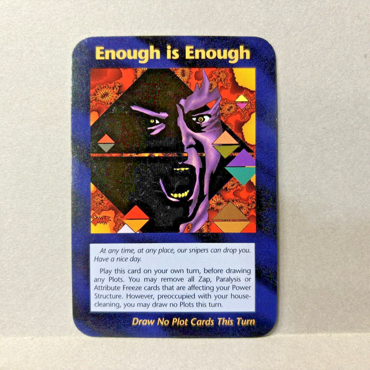ENOUGH IS ENOUGH TRUMP 1995 Assassins ILLUMINATI INWO Card Game SNIPER MAGA LP EBay