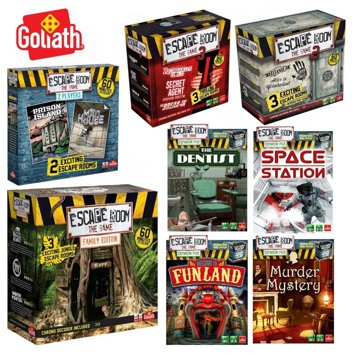 Escape Room Expansions Party Adventure Board Games Series Goliath Games New EBay