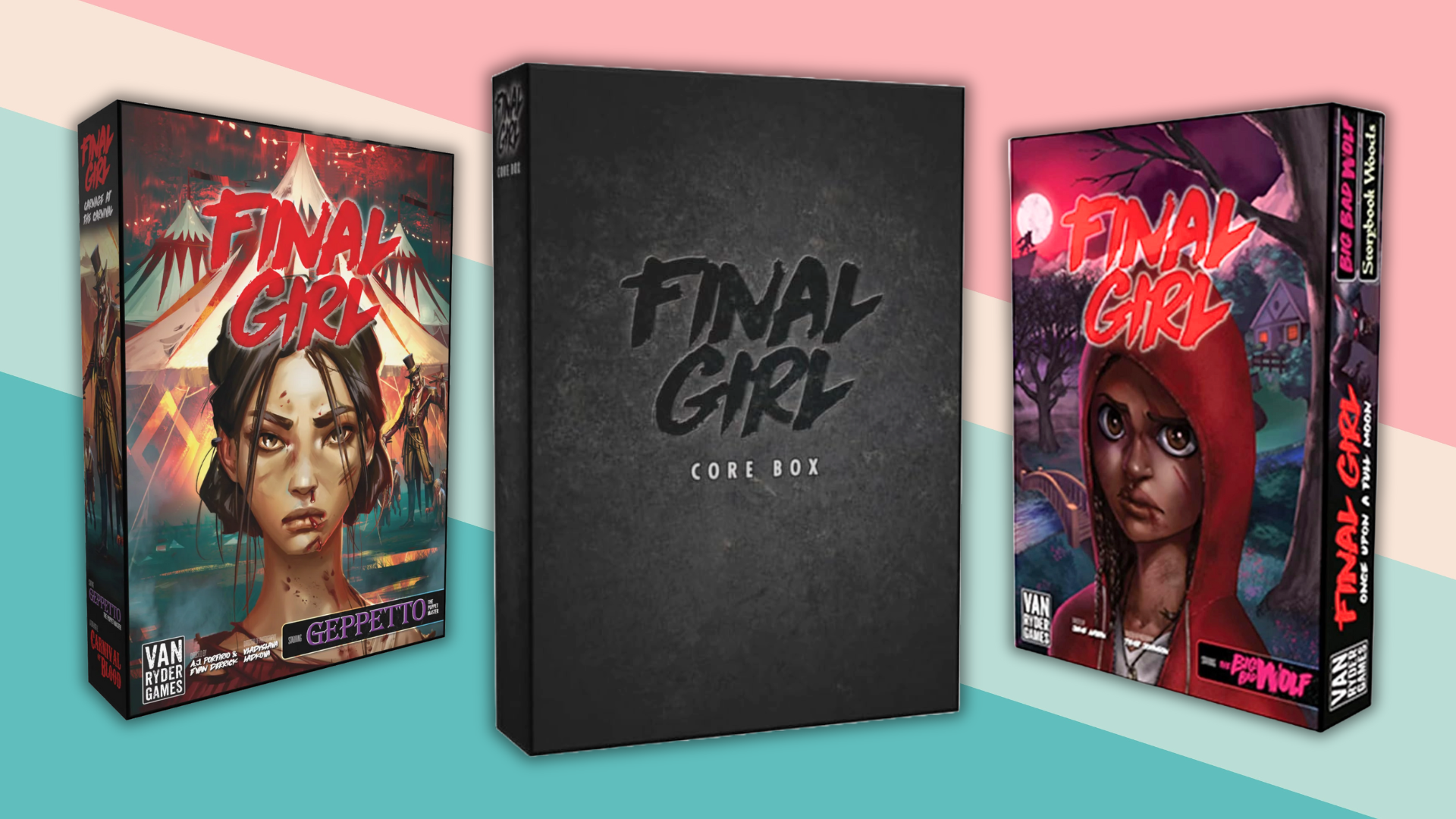 Every Final Girl Board Game Expansion Feature Film Boxes 
