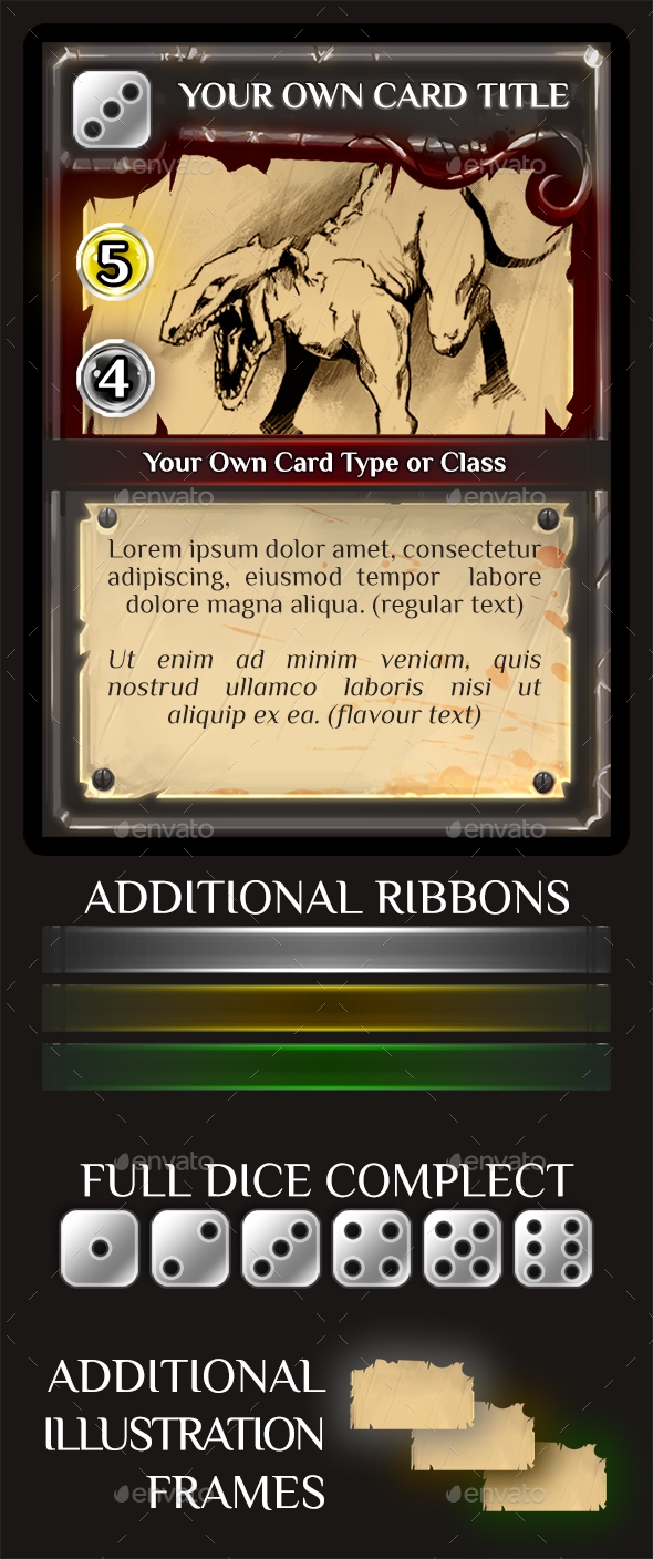 Fantasy Trading Or Collectible Card Template Game Assets GraphicRiver