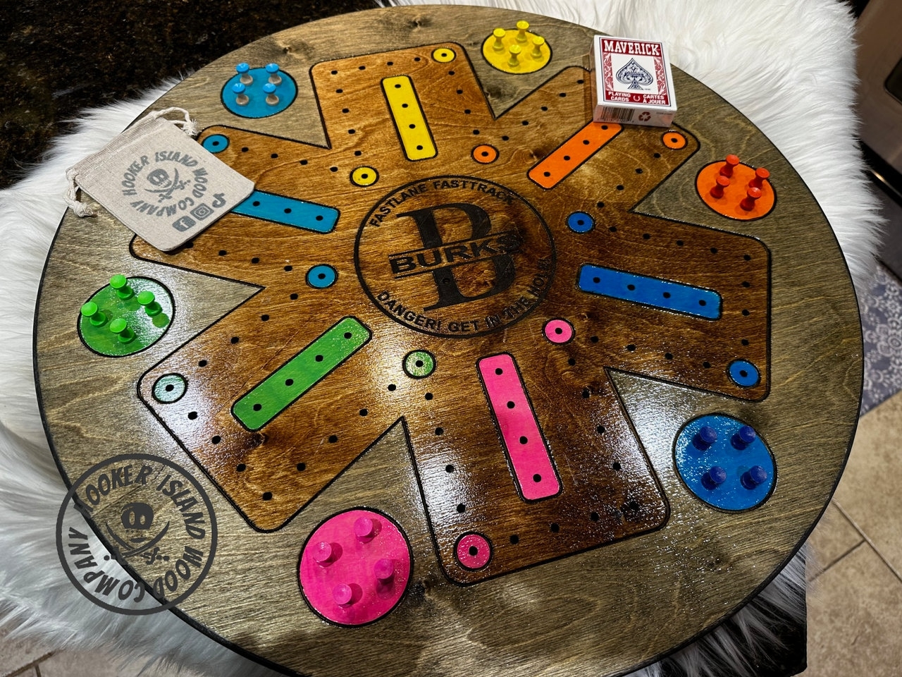Fast Track Board Game With Cards And Pegs Free Personalization Etsy