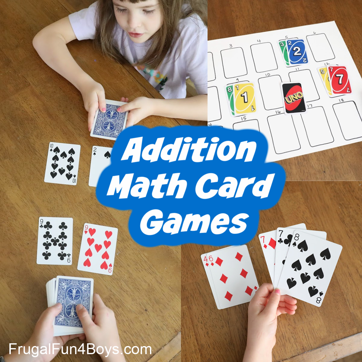 First Grade Math Games Addition Card Games Frugal Fun For Boys And Girls