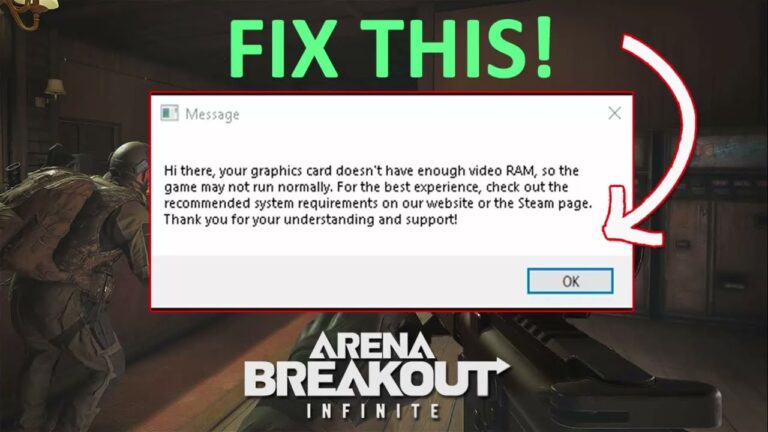 Fix Arena Breakout Infinite Hi There Your Graphics Card Doesn t Have Enough Video RAM Error YouTube