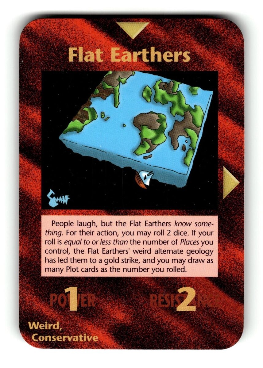 Flat Earthers Card Limited INWO Illuminati New World Order Game EBay