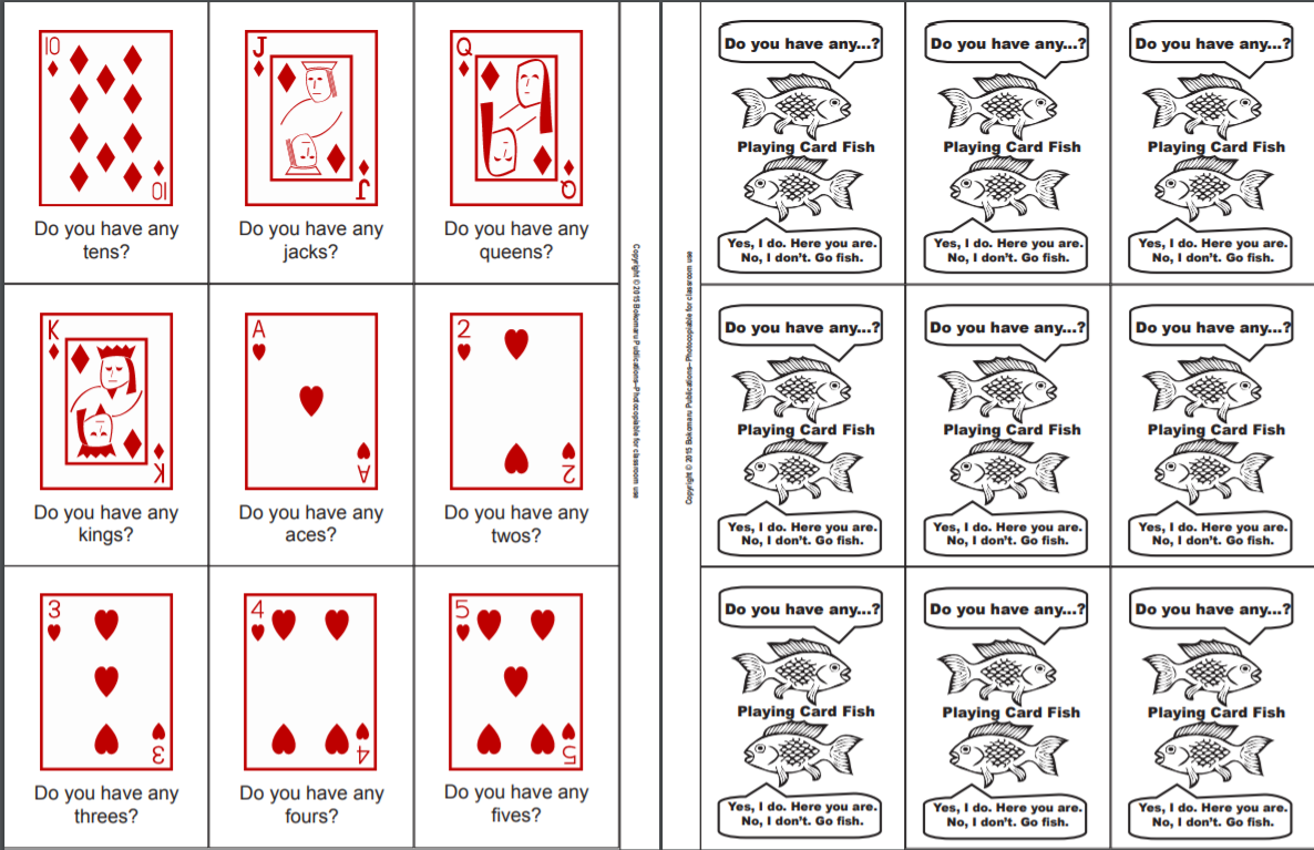 Free Go Fish Card Game Virtual Writing Tutor Blog Worksheets Library