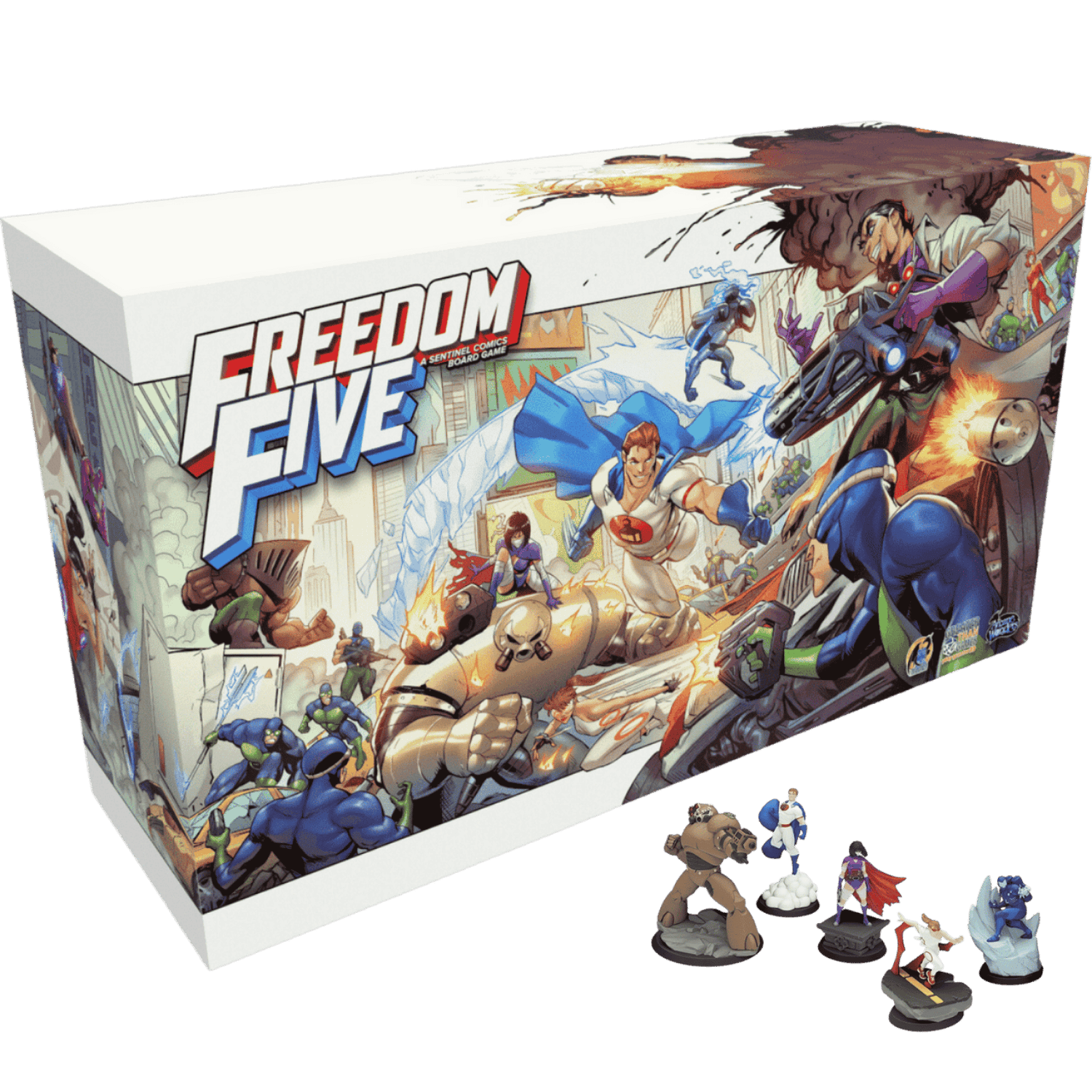 Freedom Five A Sentinel Comics Board Game Sentinel Pledge Kickstarter Exclusive Edition Painted Game Nerdz