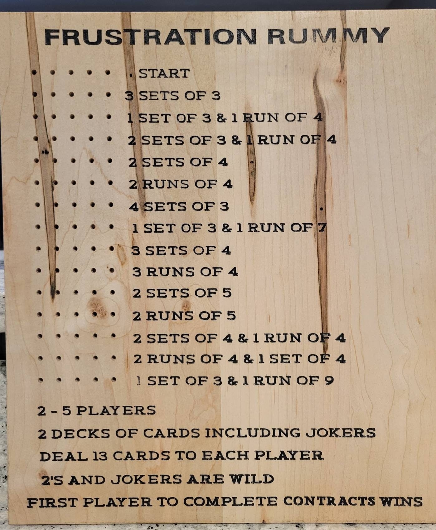 frustration board game instructions