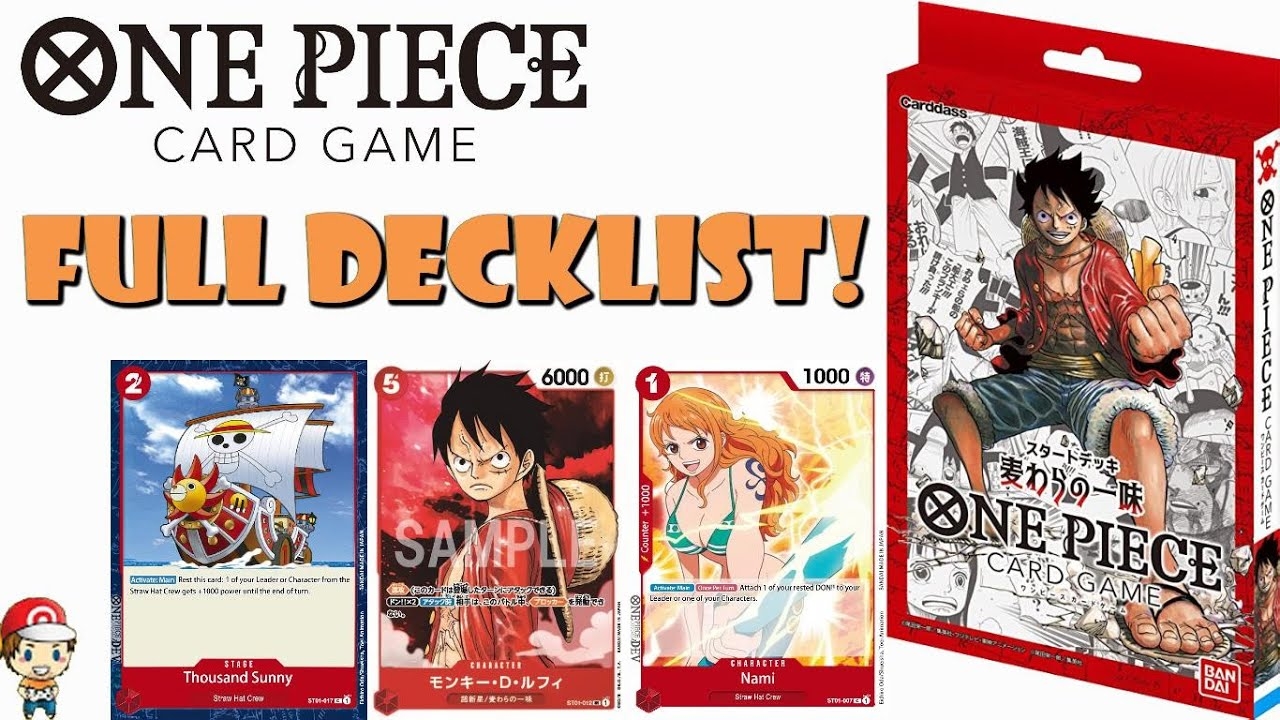 FULL Straw Hats Starter Decklist Revealed ST 01 Every Card One Piece TCG News YouTube