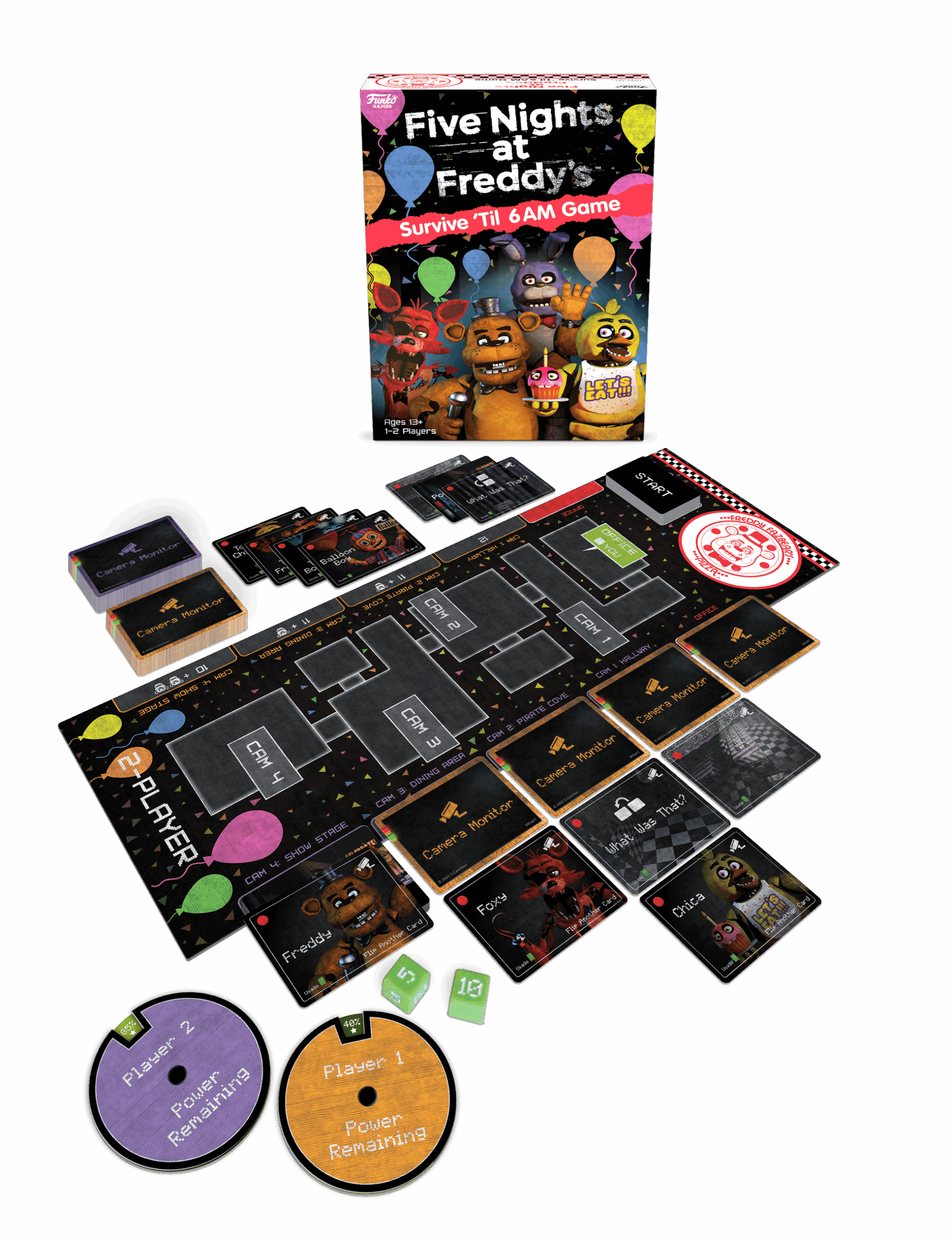 Funko Games FNAF Board Game Five Nights At Freddy s Fazbear Security Survive Til 6AM With Card Play Walmart
