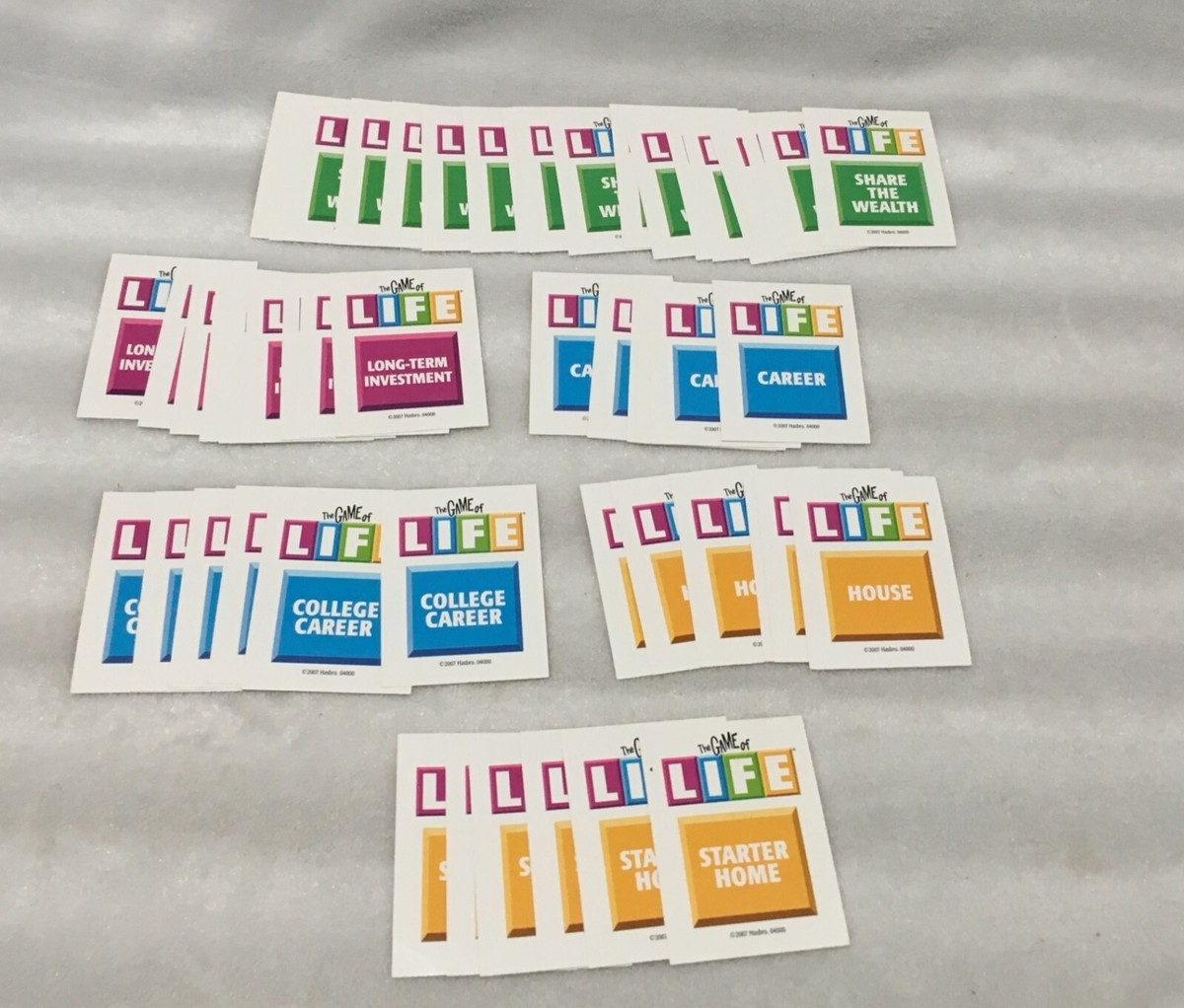 GAME OF LIFE REPLACEMENT CARDS COLLEGE INVESTMENT HOUSE CAREER EBay