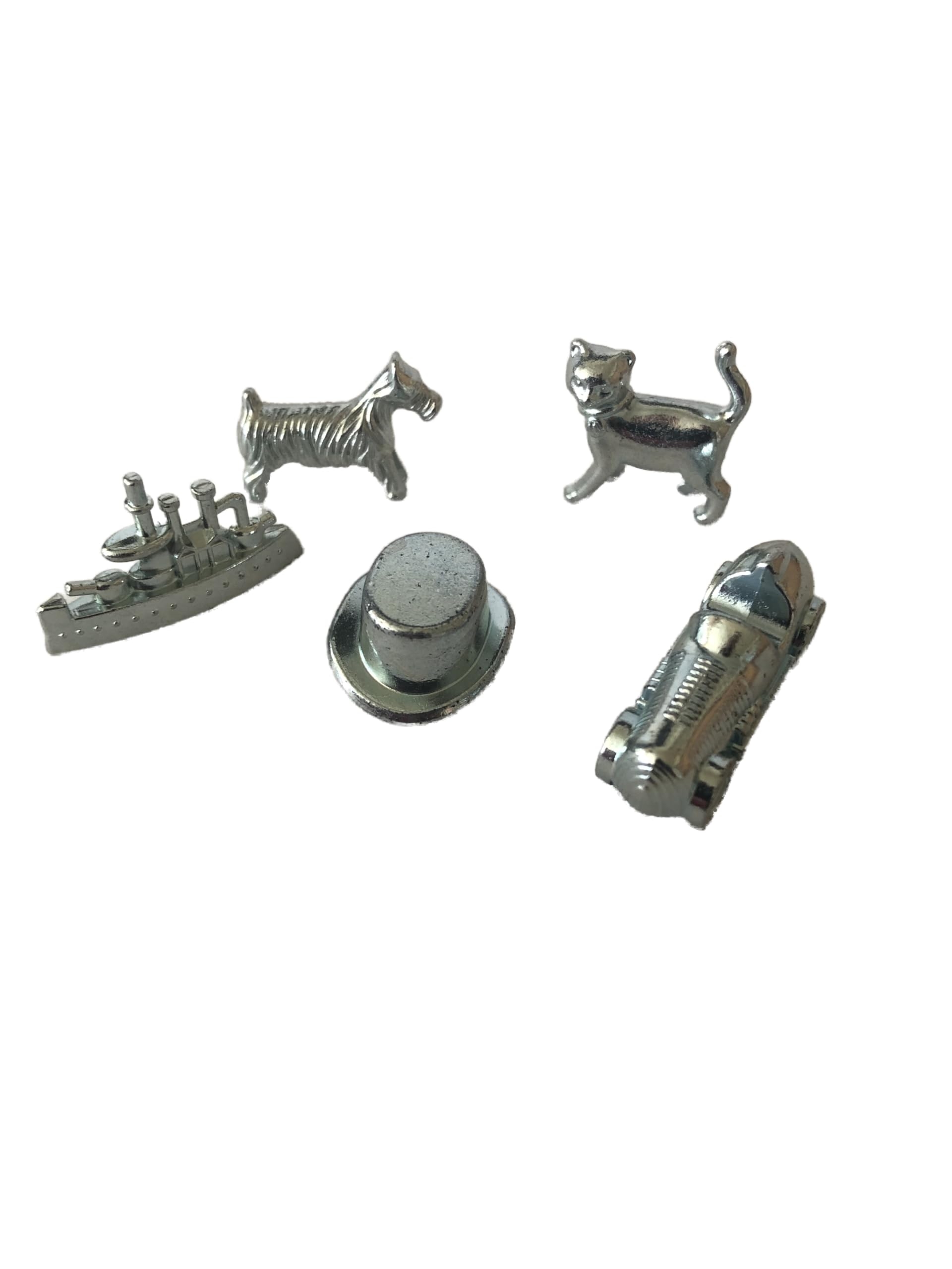 Generic Classic Monopoly Board Game Replacement Pieces Movers Tokens Pawns Set Of 5 Scotty Dog Cat Top Hat Race Car Battleship 1 5 Players 8 Board Games Amazon Canada