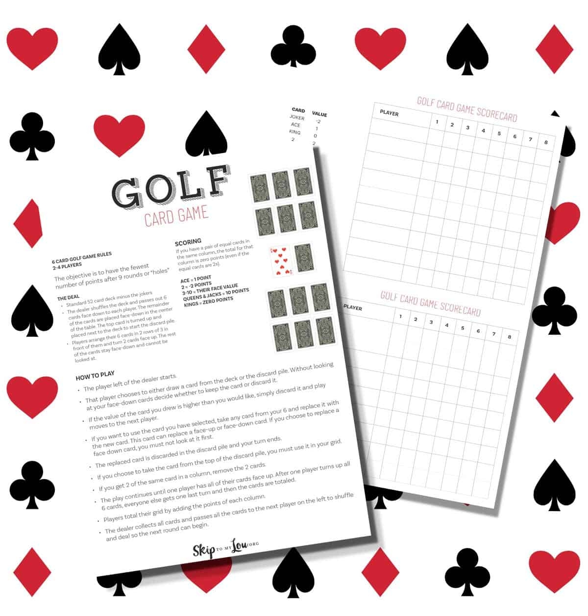 Golf Card Game Skip To My Lou