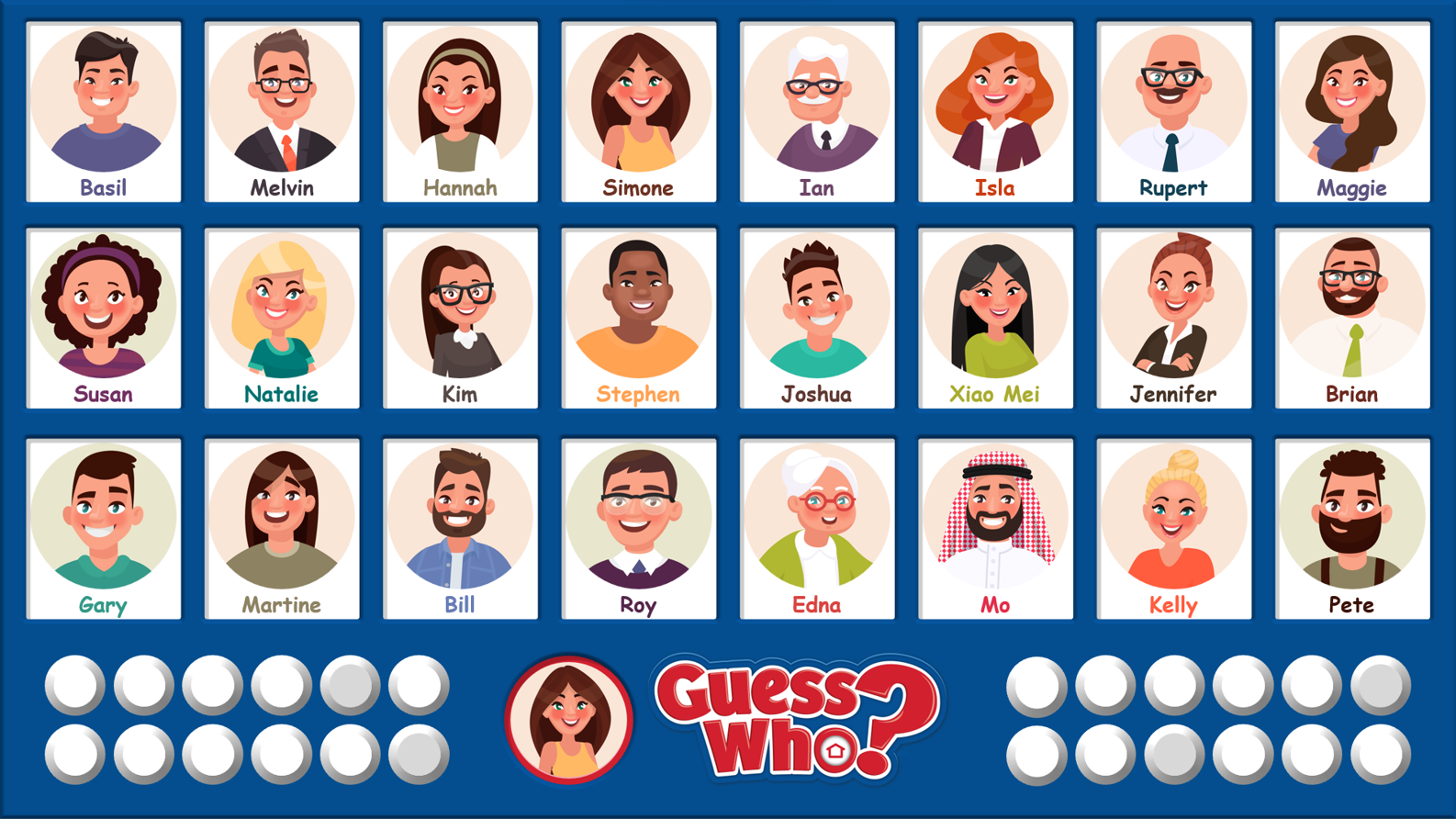 guess who board game characters