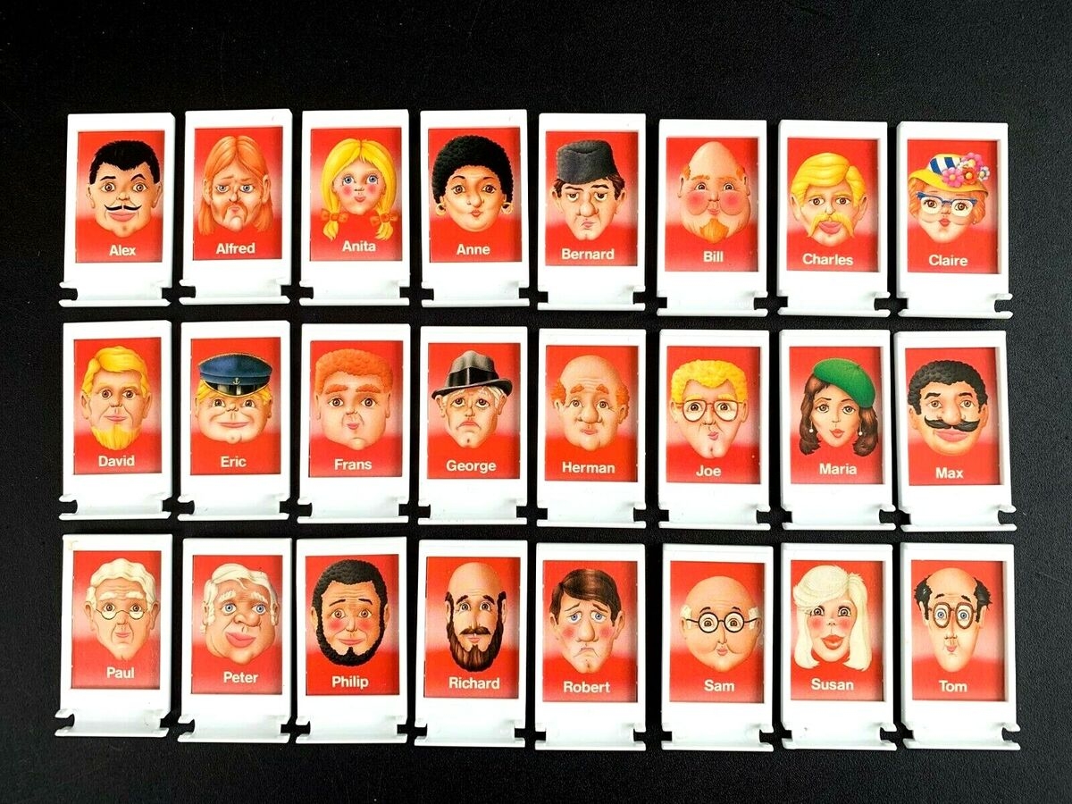 Guess Who Game 1987 Version Replacement Red Board Window Frame CHOOSE CHARACTER EBay