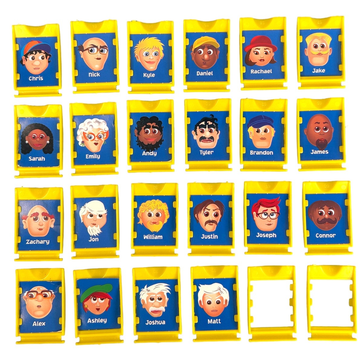 Guess Who Game 2003 Version Replacement Blue Board Window Frame PICK CHARACTER EBay