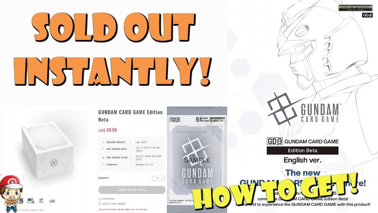 Gundam Card Game Bet Edition Beta Sold Out INSTANTLY How To Get It Still YouTube