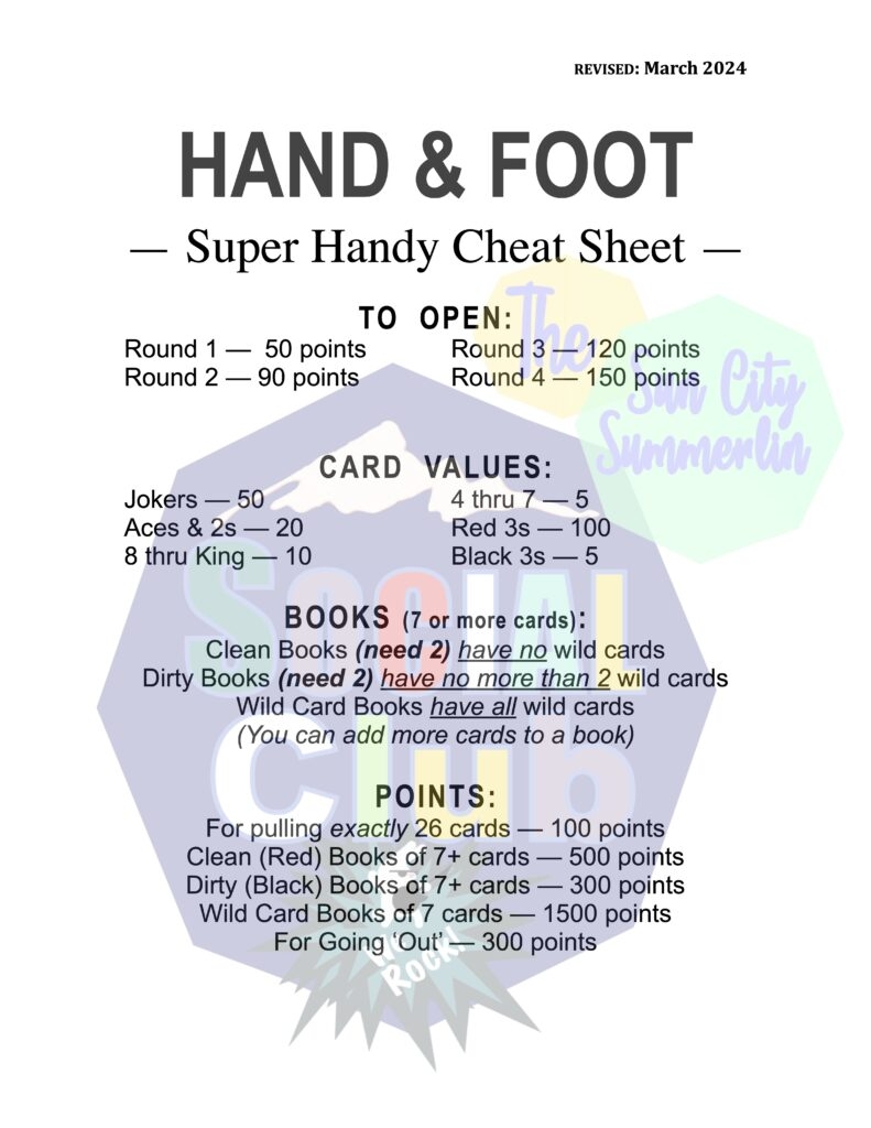 hand & foot card game