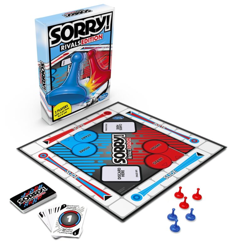 Hasbro s Sorry Rivals Edition Board Game For Kids Fun 2 Player Game Walmart