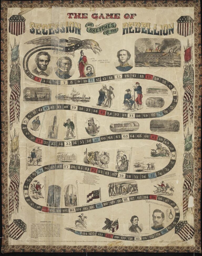 History Of Civil War Board Game 1862 Pro union Game 
