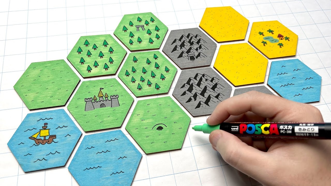 board game with hexagon tiles