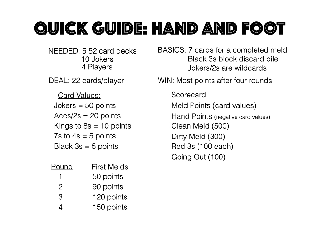 How To Play Hand And Foot Card Game Rules Gather Together Games