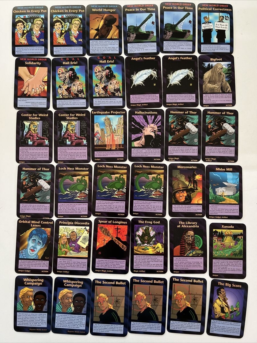 Illuminati New World Order Card Game CCG TCG Lot 12 With Duplicates Limited EBay