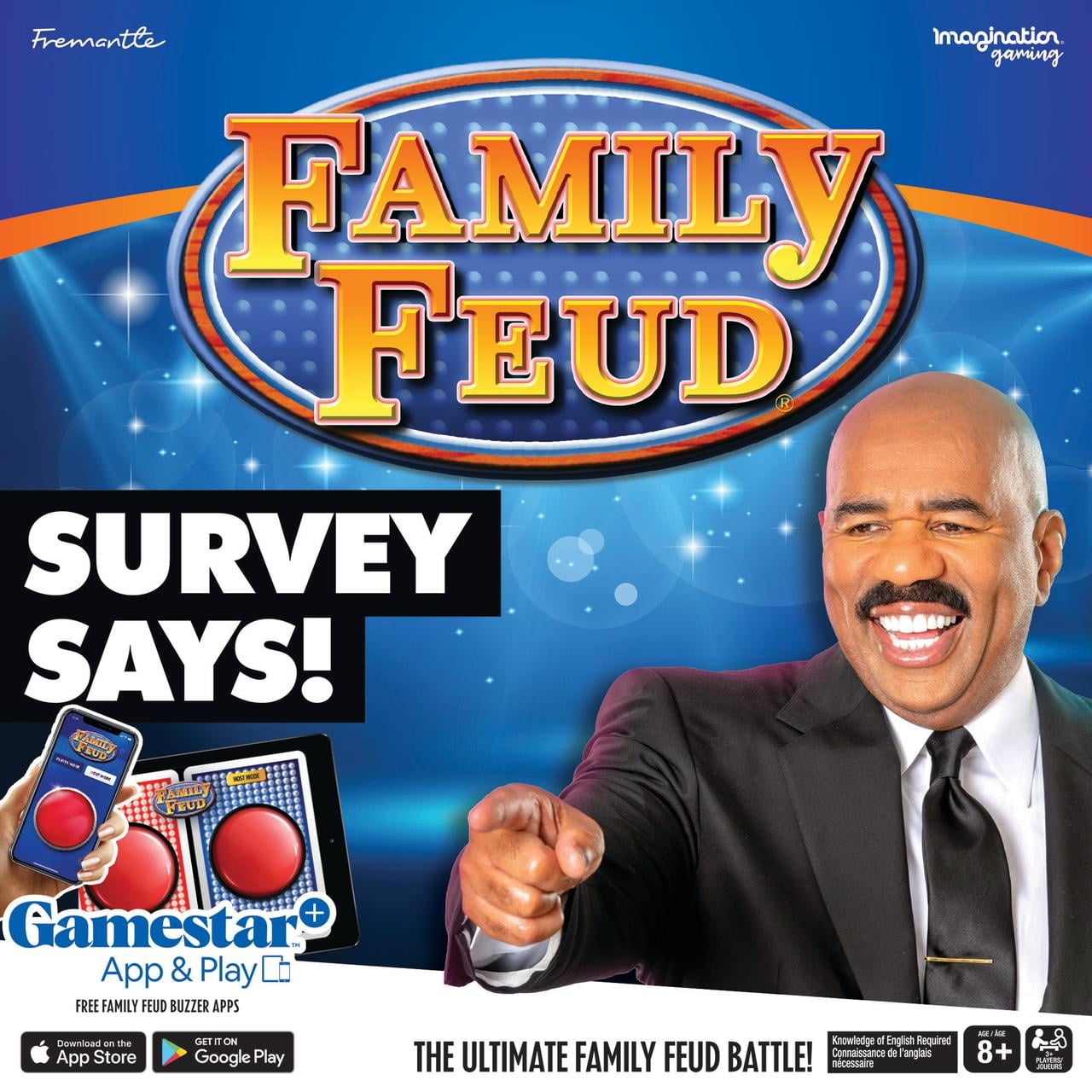 Imagination Gaming Family Feud Steve Harvey Edition Survey Says Board Game With Cards For Home Play Walmart