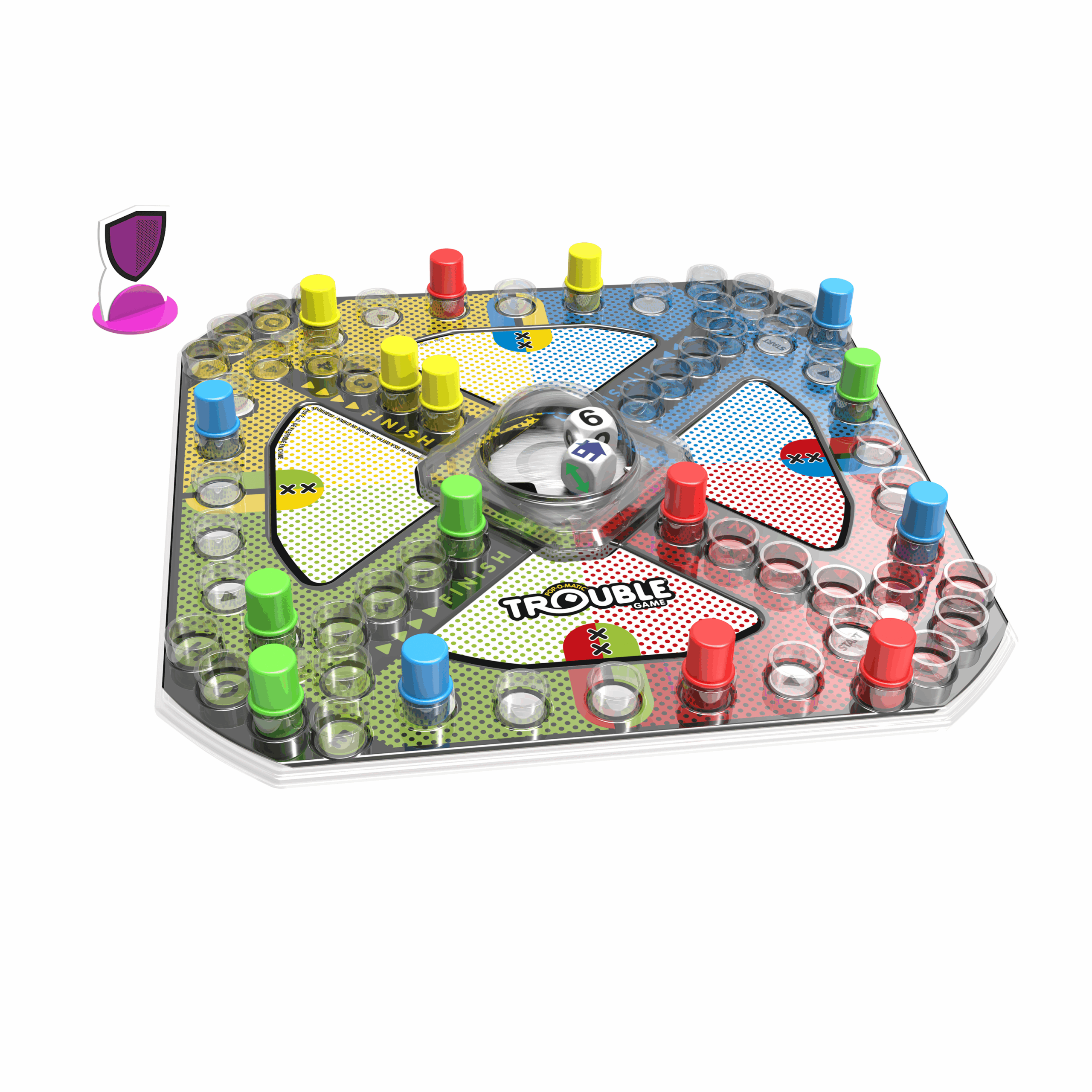 Instructions Manual Rules For Trouble Board Game Pop o Matic Dice Roller Includes Power Die And Shield Game For Ages 5 And Up Board Game Hasbro