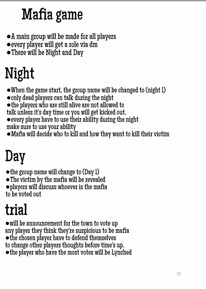 JJK On X MAFIA GAME need 20 Players To Start The Game read The Rules And How To Play the Game Time Start Will Decide After All Players Are Ready Drop Your 