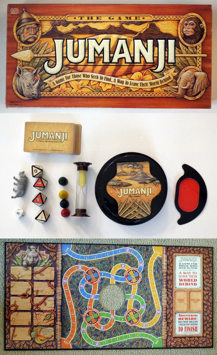 Jumanji The Game Family Board Game 1995 Milton Bradley COMPLETE EBay