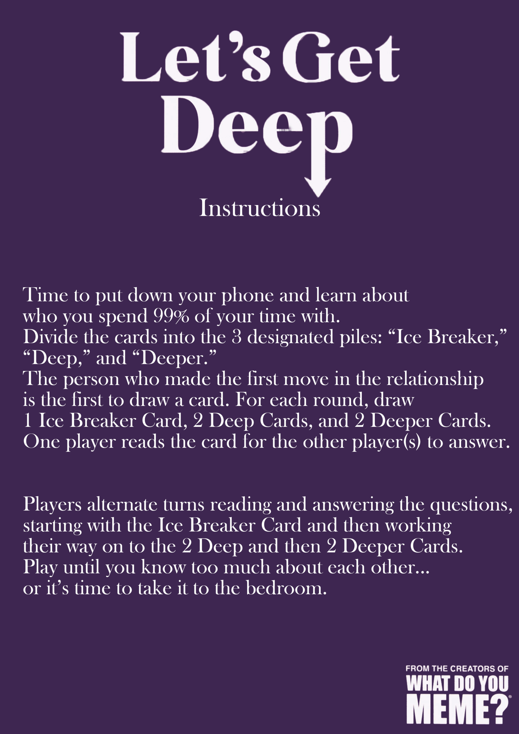 Let s Get Deep PDF Deepest Game For Couples EditionCards