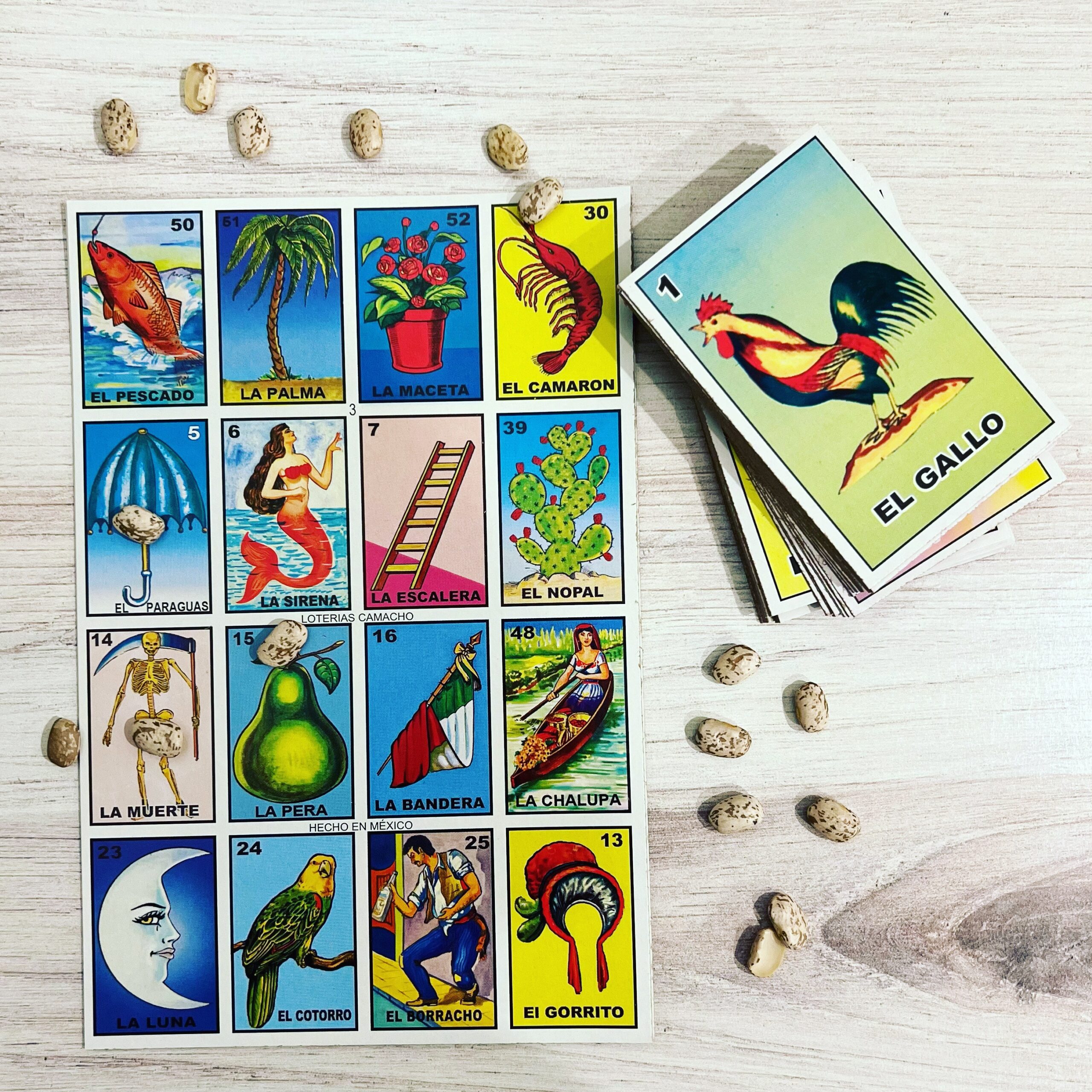 Loteria Mexicana Mexican Bingo Game Loteria Game Set With 10 Game Cards And Full Deck Of Playing Cards Road Trip Games Etsy
