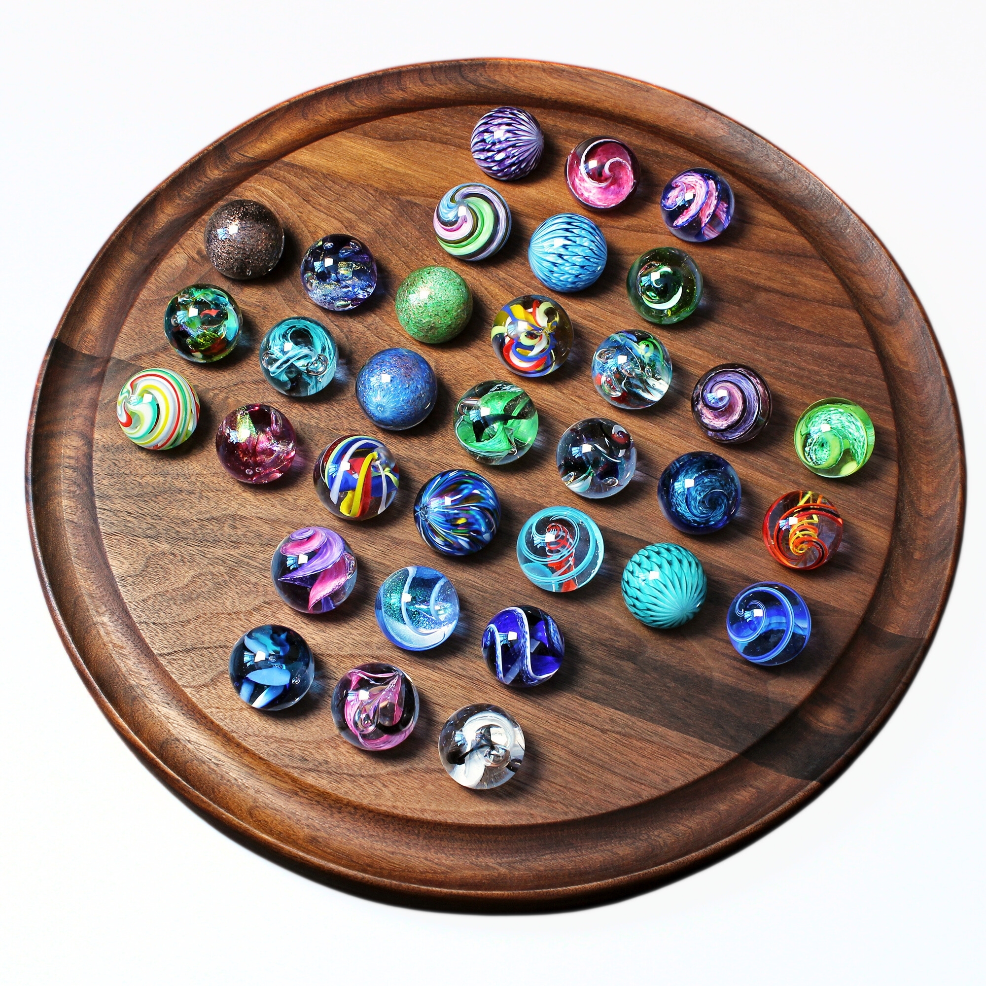 Luxury Marble Solitaire Board Game Eclipse House Of Marbles US