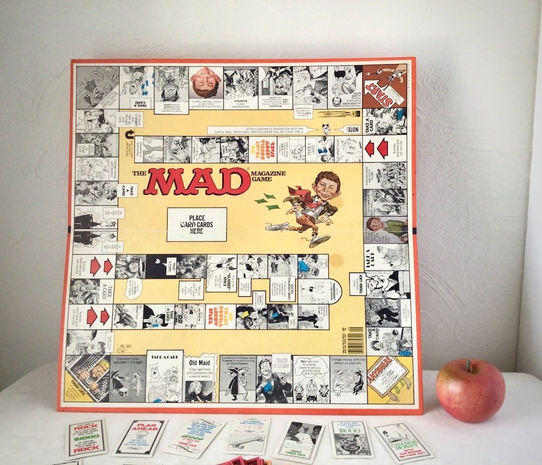 Mad Magazine Game Board Cards Play Money Vintage Party Comics Midcentury 1970s MCM Wall Decor Man Cave Gift Comedy Show Series No Box Etsy