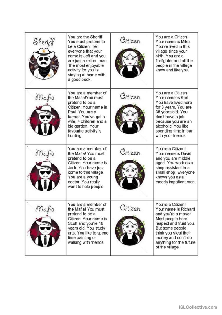 mafia card game rules