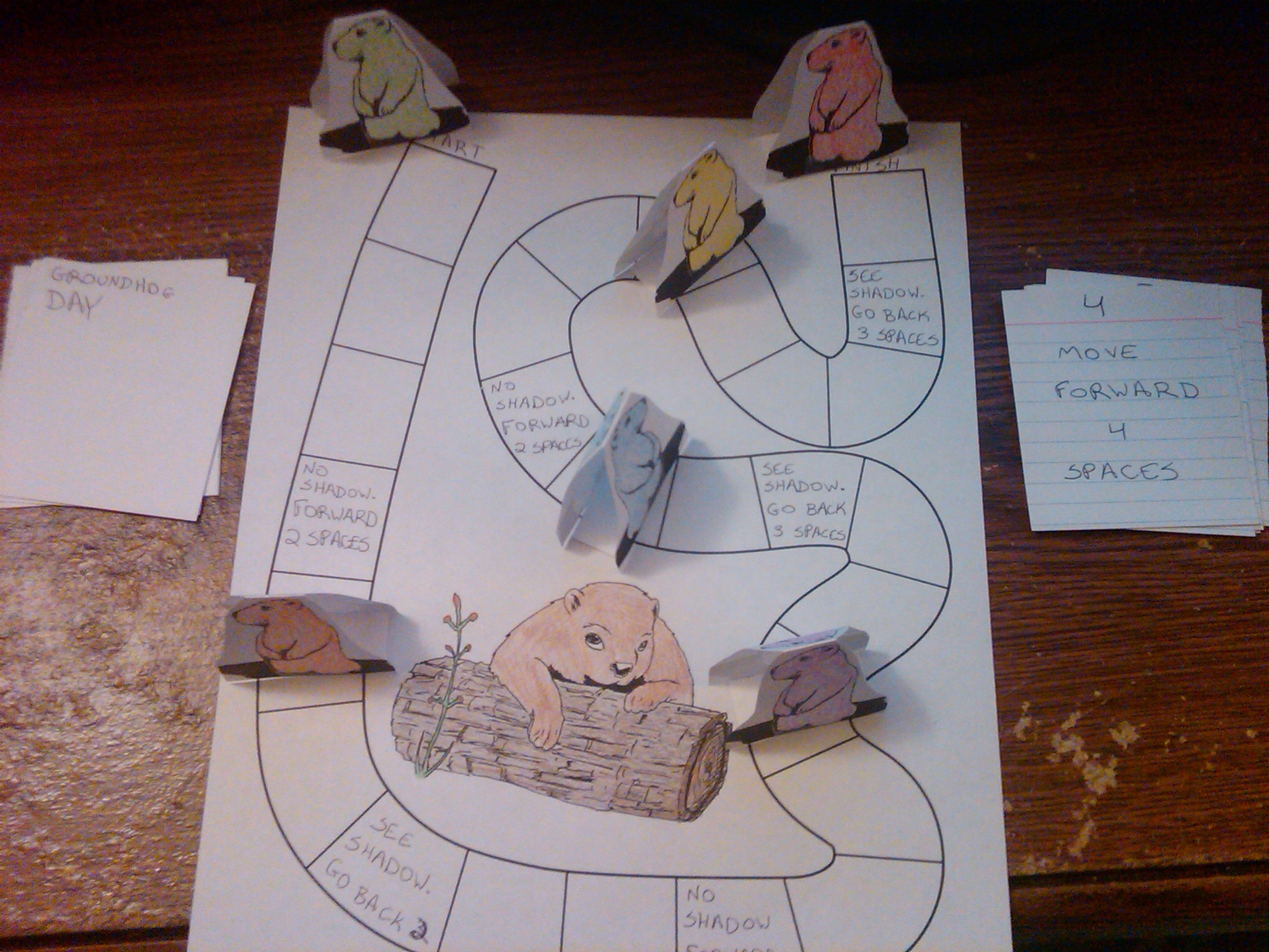 Make A Groundhogs Day Board Game Crafts Idea For Kids Kids Crafts Activities