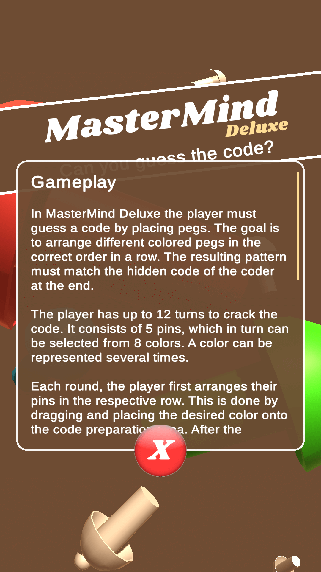 MasterMind Deluxe Super Fun For Super Brains LITE Games