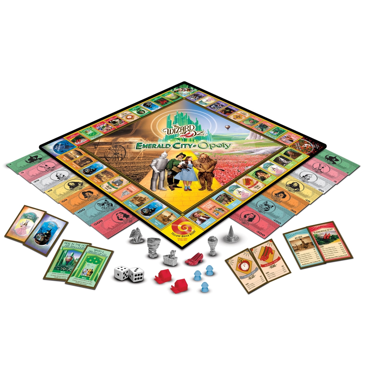 MasterPieces Wizard Of Oz Emerald City Opoly Trivia Family Board Game Walmart