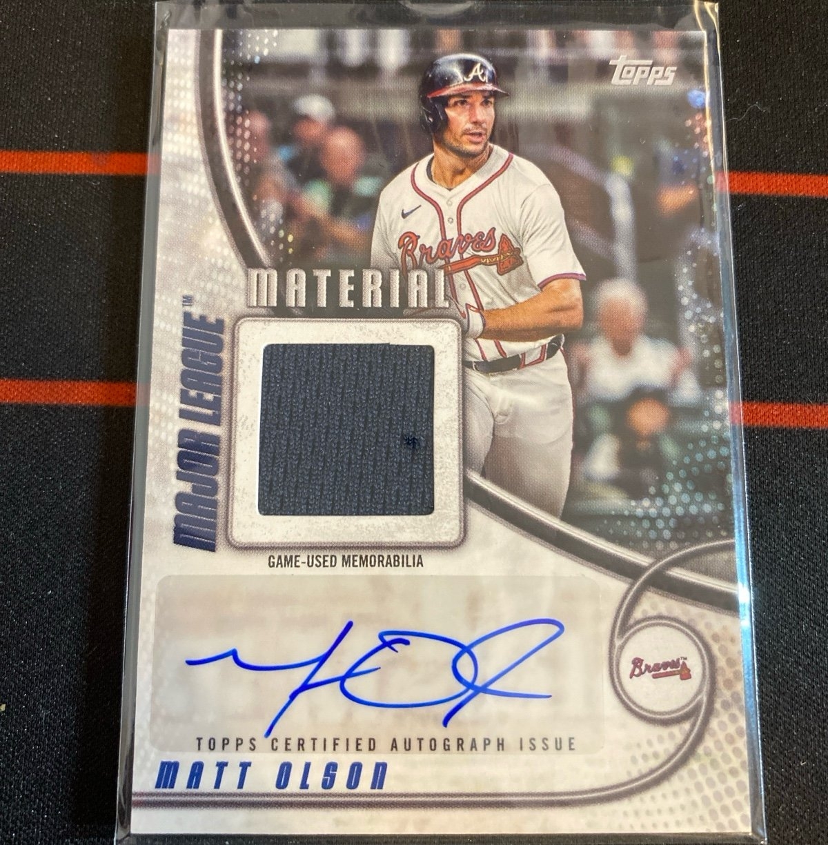 MATT OLSON 2025 Topps Series 1 Mem Auto 35 50 MLMAR MO Baseball Trading Cards