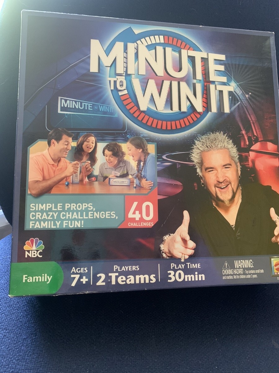 Mattel Minute To Win It Family Party Board Game Guy Fieri COMPLETE EBay