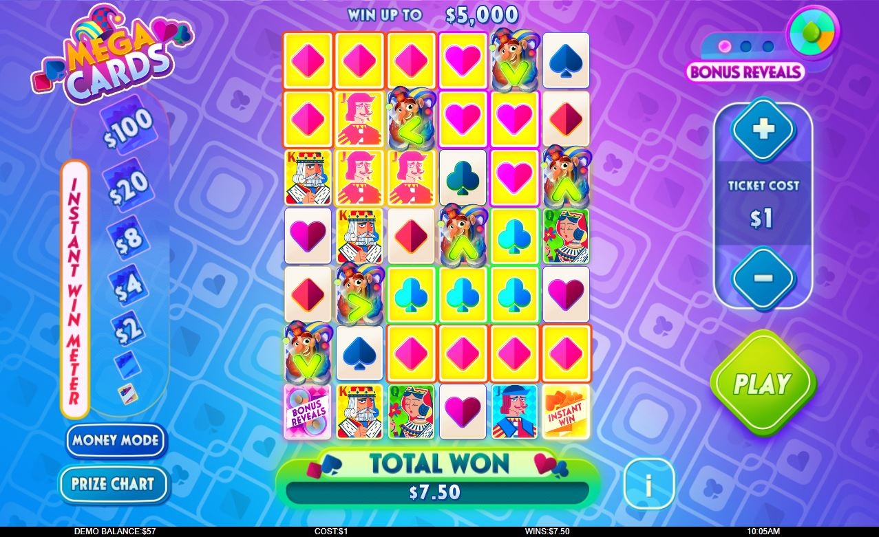 Mega Cards Online Game Michigan Lottery