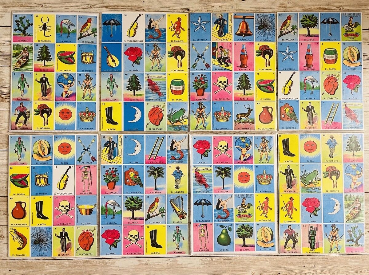MEXICAN LOTERIA Cards You Get 8 Accordions Style Cards 5x7 Inches Chalupa Bingo EBay