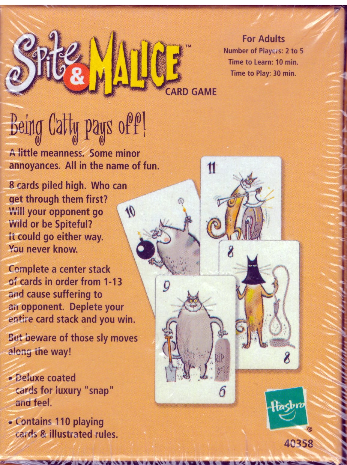 Milton Bradley Spite And Malice Adult Card Game For 2 5 Players Amazon sg Toys