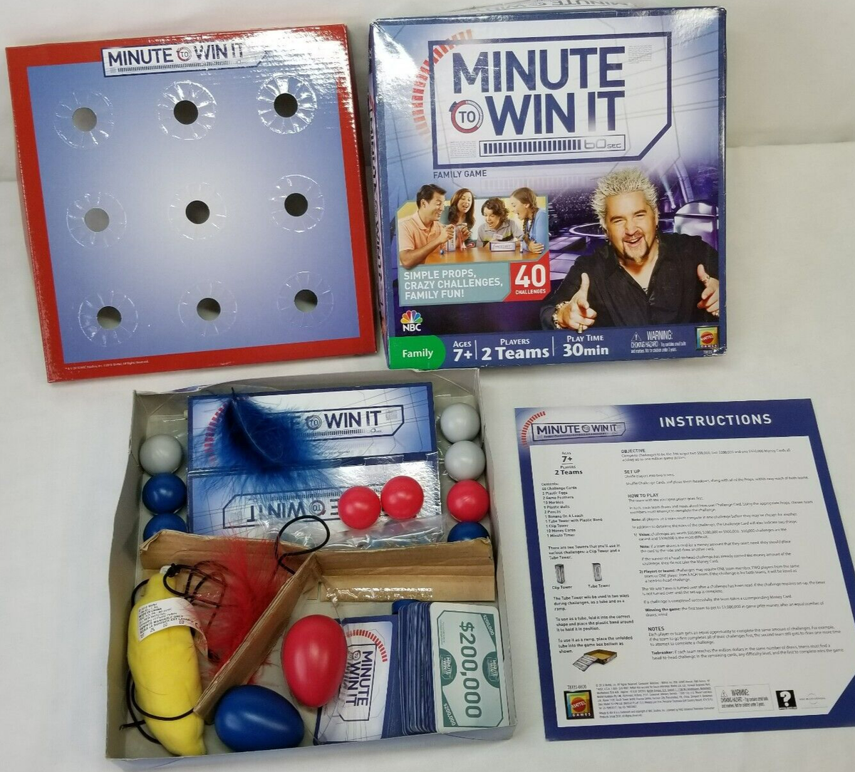 Minute To Win It Family Party Game Complete Board Game NBC Game Show Guy Fieri EBay