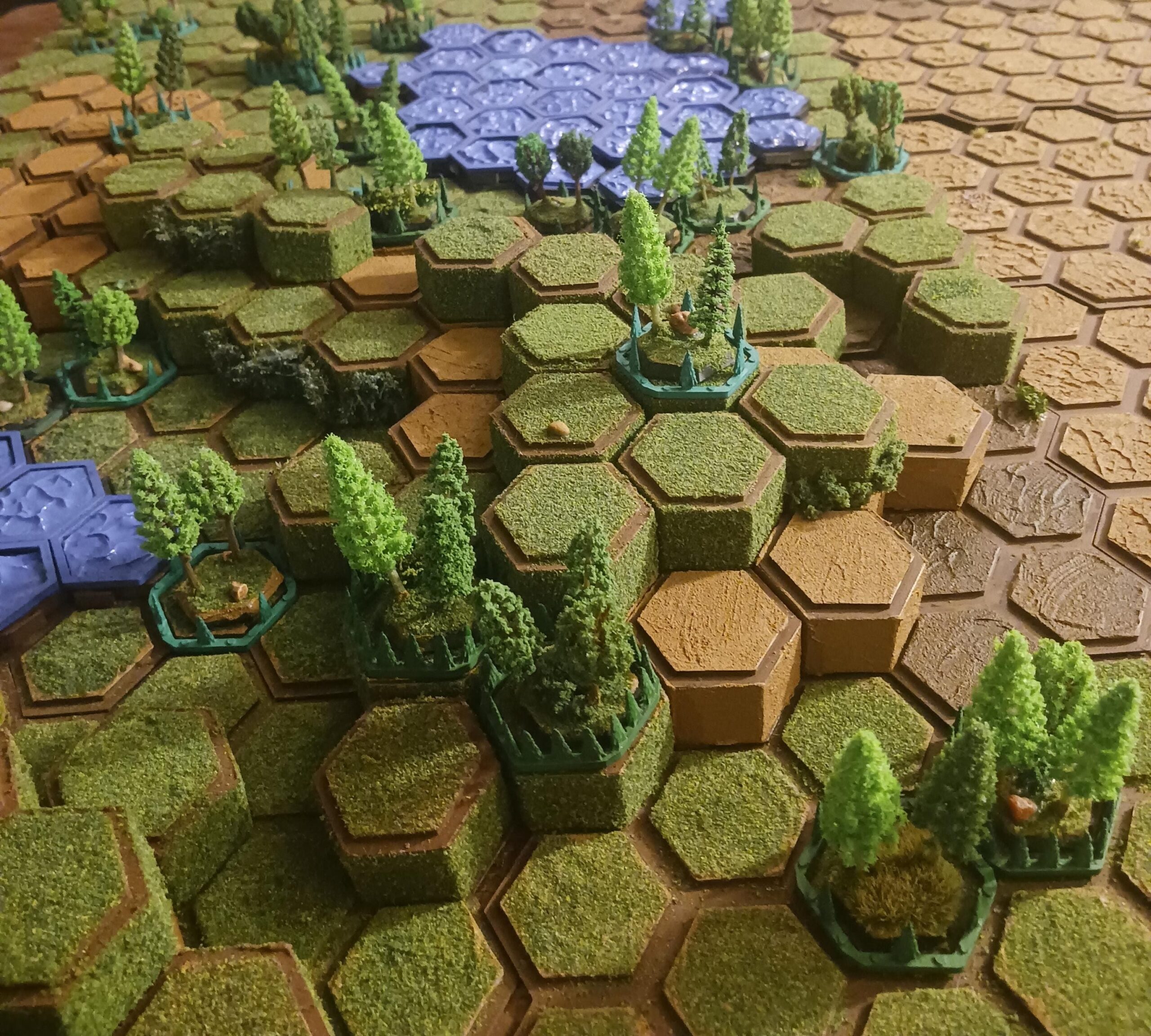 Modular Hex Tiles Miniature Wargaming Terrain 3D Printing Hex Tiles Map Pieces Etsy