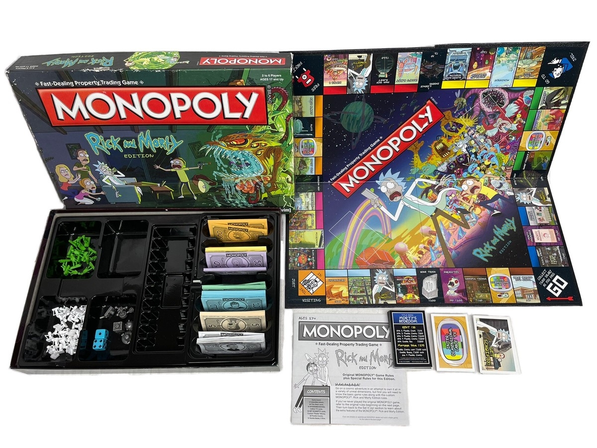 Monopoly Board Game Rick And Morty Edition Complete Used Adult Swim EBay