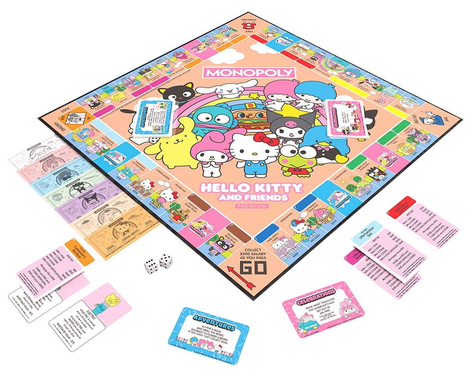 Monopoly Hello Kitty Friends Premium Edition Sanrio Family Board Game Walmart