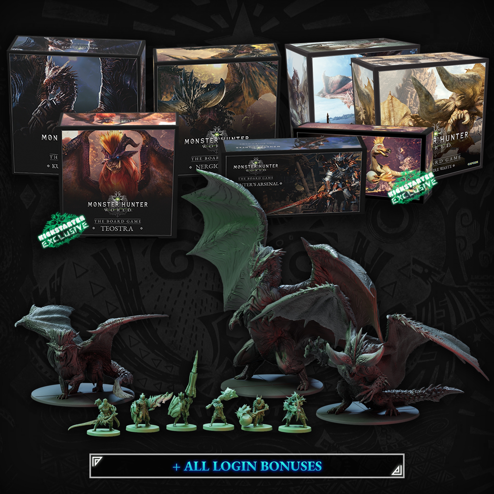 Monster Hunter World The Board Game By Steamforged Games All in Pledge Gamefound